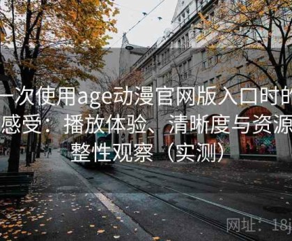 第一次使用age动漫官网版入口时的真实感受：播放体验、清晰度与资源完整性观察（实测）