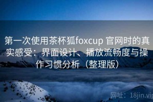 第一次使用茶杯狐foxcup 官网时的真实感受：界面设计、播放流畅度与操作习惯分析（整理版）
