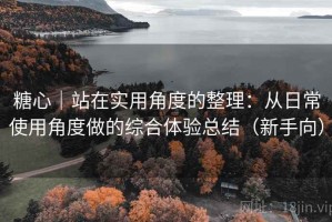糖心｜站在实用角度的整理：从日常使用角度做的综合体验总结（新手向）