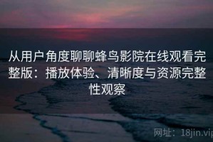 从用户角度聊聊蜂鸟影院在线观看完整版：播放体验、清晰度与资源完整性观察