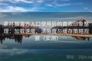 茶杯狐官方入口使用后的直观印象整理：加载速度、清晰度与缓存策略观察（实测）