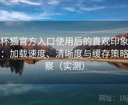 茶杯狐官方入口使用后的直观印象整理：加载速度、清晰度与缓存策略观察（实测）