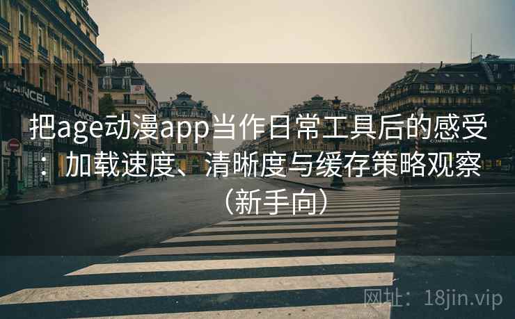 把age动漫app当作日常工具后的感受：加载速度、清晰度与缓存策略观察（新手向）