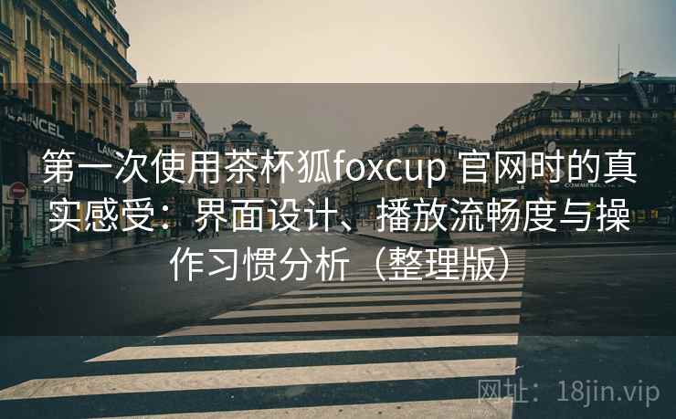 第一次使用茶杯狐foxcup 官网时的真实感受：界面设计、播放流畅度与操作习惯分析（整理版）