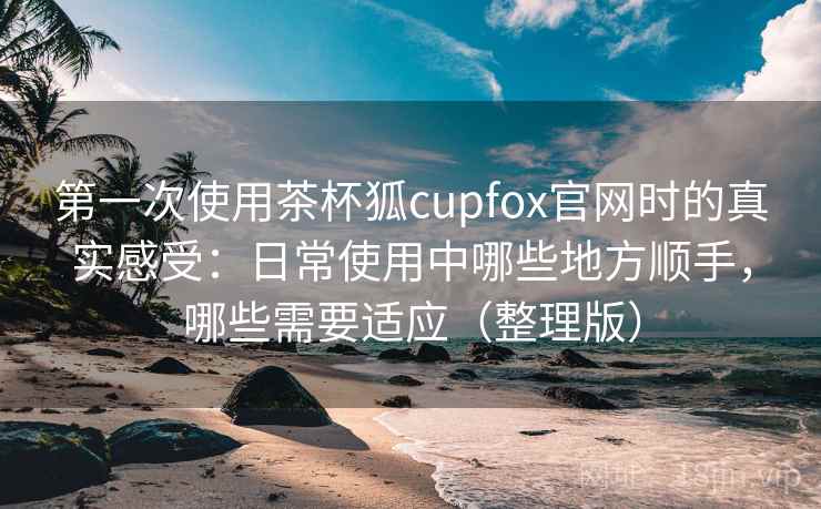 第一次使用茶杯狐cupfox官网时的真实感受：日常使用中哪些地方顺手，哪些需要适应（整理版）