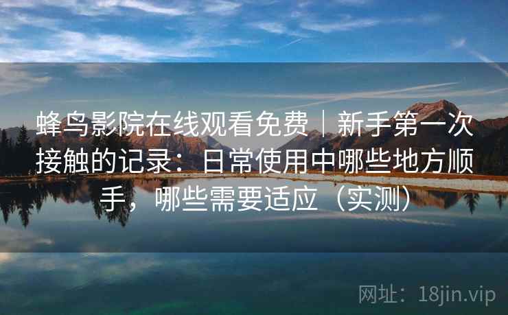 蜂鸟影院在线观看免费｜新手第一次接触的记录：日常使用中哪些地方顺手，哪些需要适应（实测）